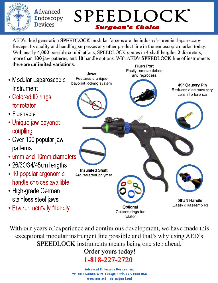 thumbnail of Speedlock Laparoscopy Instruments Sell Sheet