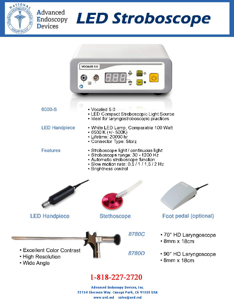 thumbnail of LED Stroboscope Promo Sheet Advanced Endoscopy Devices