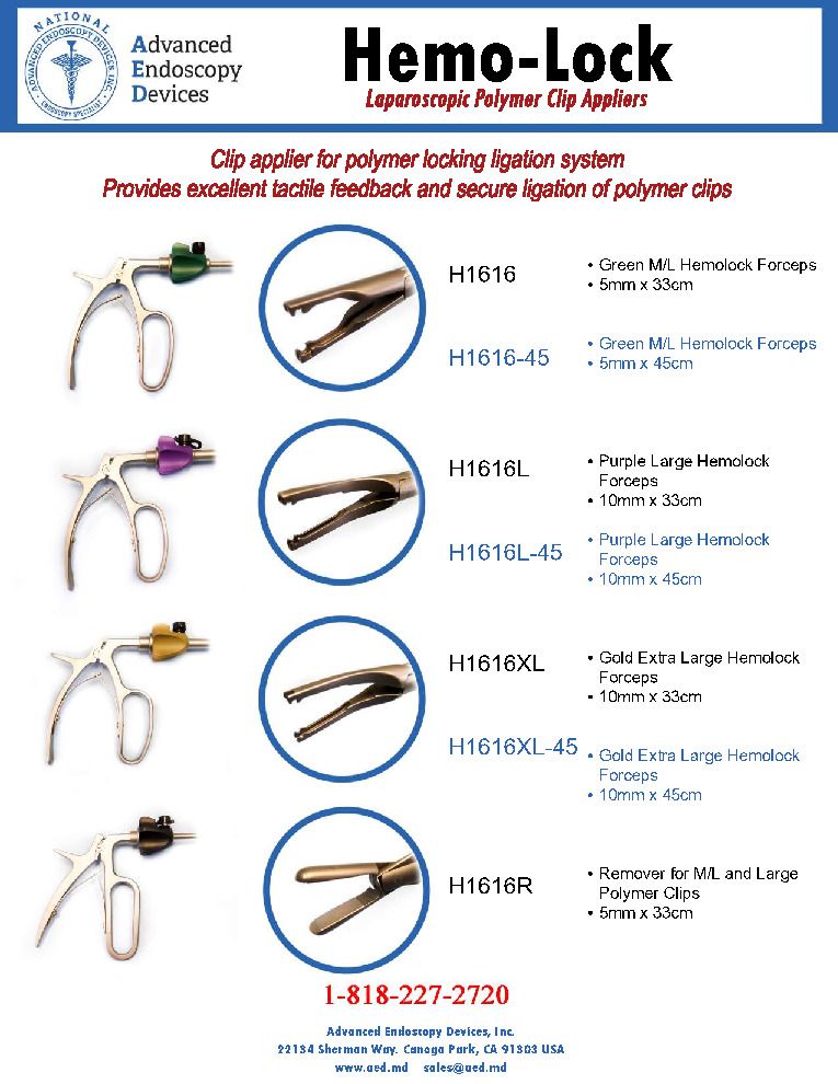 thumbnail of Hemo-Lock Laparoscopic Polymer Clip Appliers Promo Sheer Advanced Endoscopy Devices