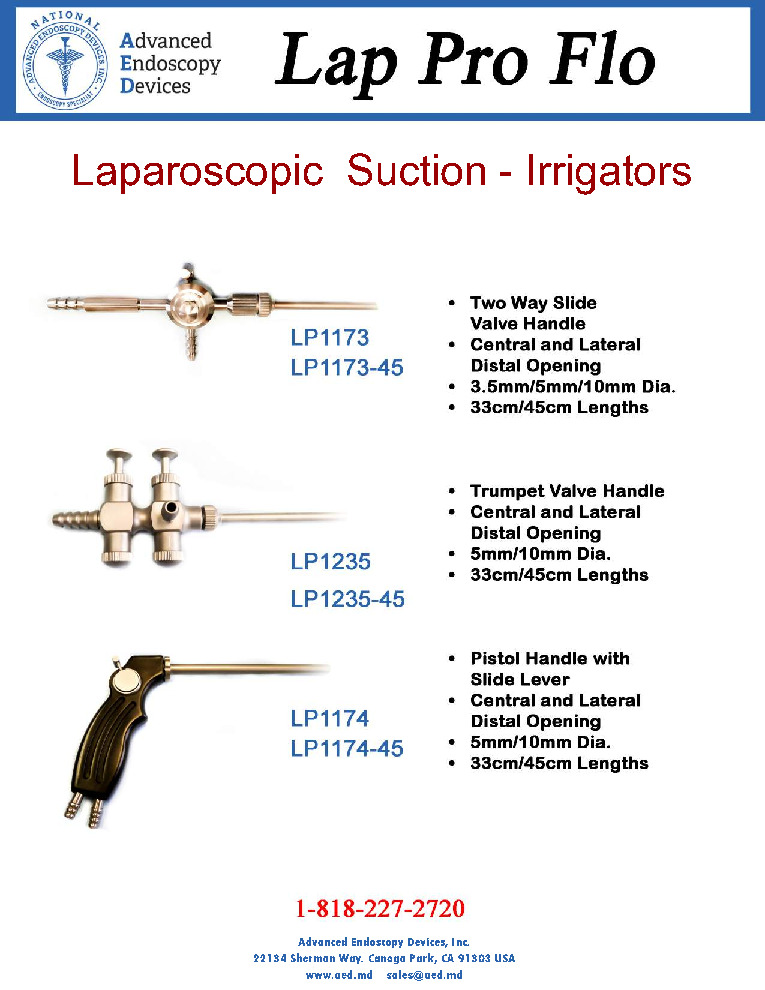 thumbnail of Lap Pro Flo Suction Irrigators Promo Sheet Advanced Endoscopy Devices