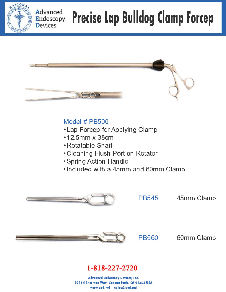 thumbnail of Precise Lap Bulldog Clamp Forcep Promo Sheet Advanced Endoscopy Devices