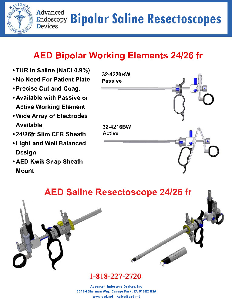 thumbnail of Bipolar Saline Resectoscope Product Sheet Advanced Endoscopy Devices