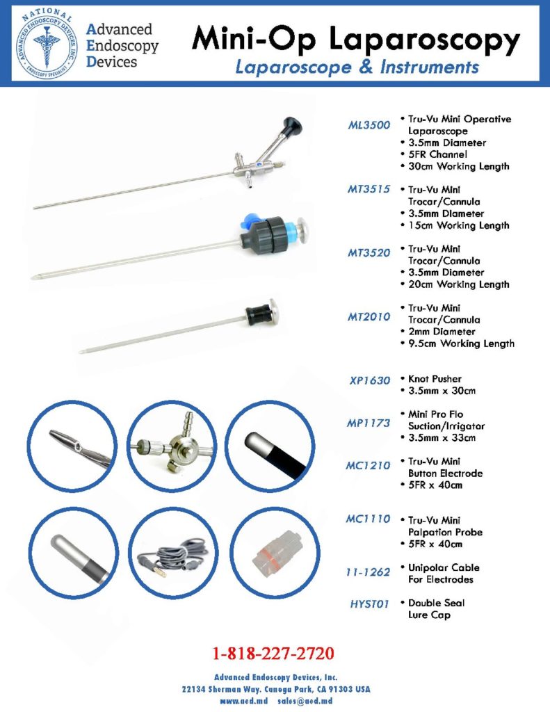 thumbnail of Mini-Op Laparoscopy Scopes and Instruments Promo Sheet – Advanced Endoscopy Devices-1