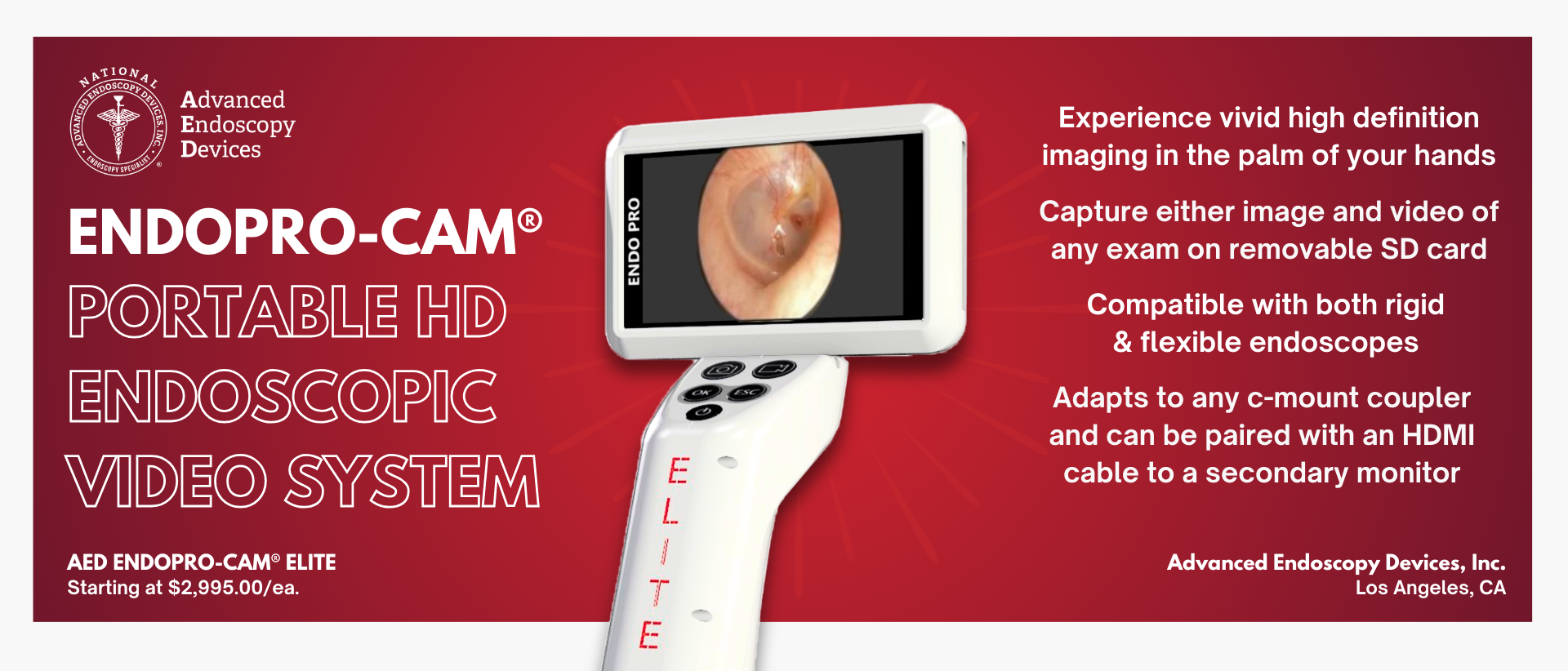 Feature of The Month: AED Endopro-Cam Portable HD Endoscopic Video System