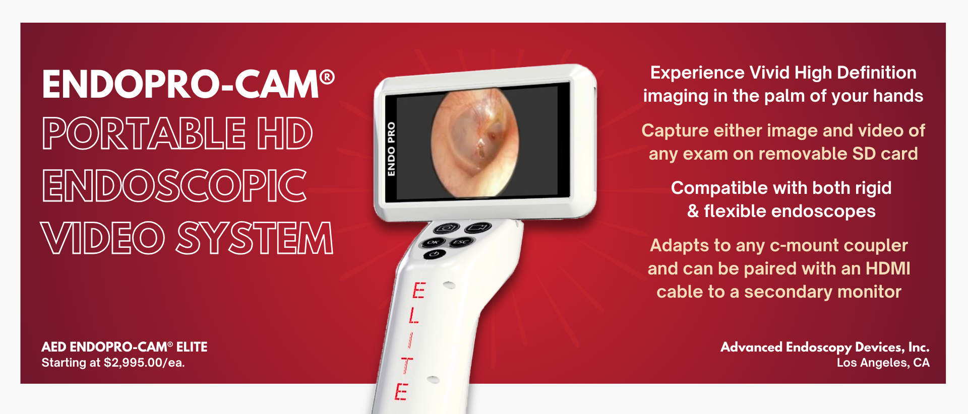 Feature of The Month: AED Endopro-Cam Portable HD Endoscopic Video System