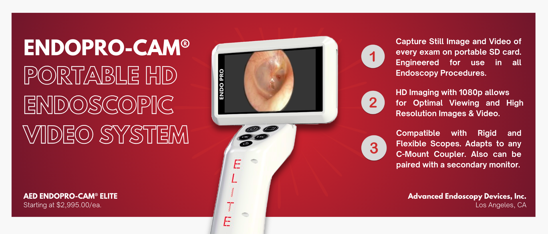 Feature of The Month: AED Endopro-Cam Portable HD Endoscopic Video System