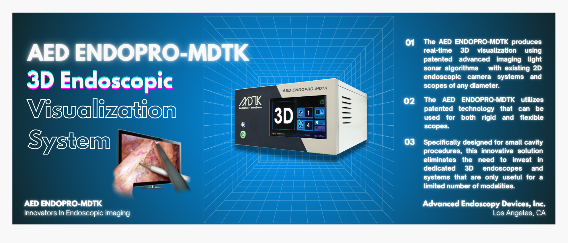 Feature of The Month: AED EndoPro MDTK 3D Endoscopic Visualization System